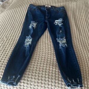 Haute curve distressed jeans